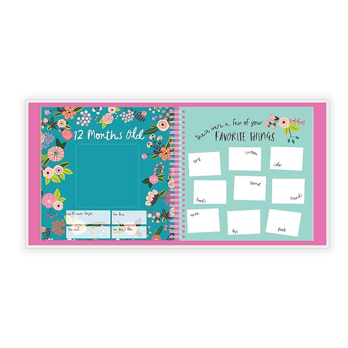 Lucy Darling Little Artist Baby Memory Book – First 5 Years Journal & Photo Album for Baby Girl, Unique Keepsake, Milestone Book, Memory Book for New Parents