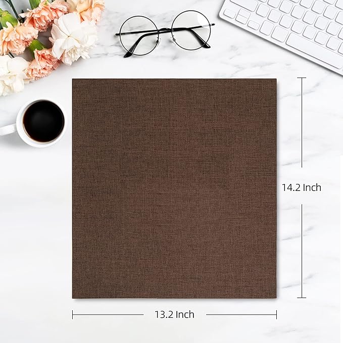 potricher Photo Album for 4x6 600 Photos Linen Cover Extra Large Capacity Picture Book for Family Wedding Anniversary and Baby (Brown)