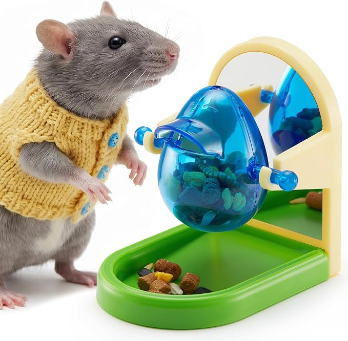 Rat Enrichment Foraging Toy, Intelligent Treat Dispensing Puzzle | Interactive Puzzle Design Inspires Natural Foraging Instincts, Slows Feeding Speed to Relieve Boredom and Anxiety for Rats