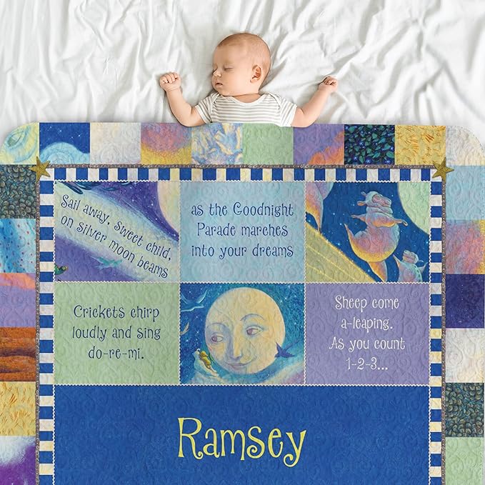 I See Me! Personalized Blanket - Name Blanket - Christening Gift - Baptism Gift - Custom Baby, Newborn, Quilted Throw Blanket