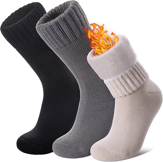 LANLEO Women Men Thermal Socks Warm Winter Extra Thick Insulated Heated Ski Crew Boot Socks for Cold Weather