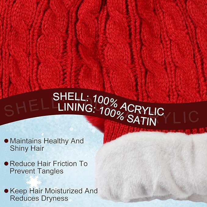 Geyoga 6 Pcs Winter Warm Fleece Knit Hat Long Scarf Touchscreen Gloves Ear Muffs Socks Sets, Winter Warm Gifts for Women