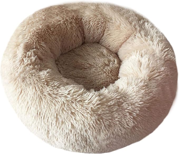 Cat Bed for Indoor Cats,Mini Plush Self Warming Kitten Bed, 20 Inch | Soft Round Fluffy Dog Bed and Cat Nest for Kittens and Small Dogs, Cozy Medium Bed for Indoor and Warm Autumn or Winter Sleep