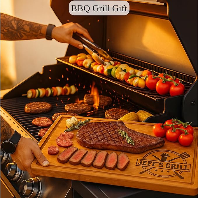 Personalized Cutting Board - Custom Engraved Bamboo Wood Charcuterie Board, Gifts for Wedding, Engagement, Anniversary, Housewarming, Bridal Shower, Unique Gift Idea for Couples, Family, Mom, Dad