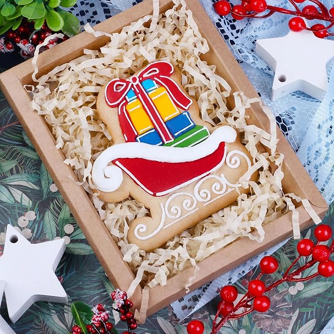 ZEBMOON 1 LB Ivory Crinkle Cut Paper Shred Filler Great for Gift Wrapping, Basket Filling, Birthday, Wedding, Halloween, Thanksgiving, Christmas Day, New Year Party Decorations Filling Supplies