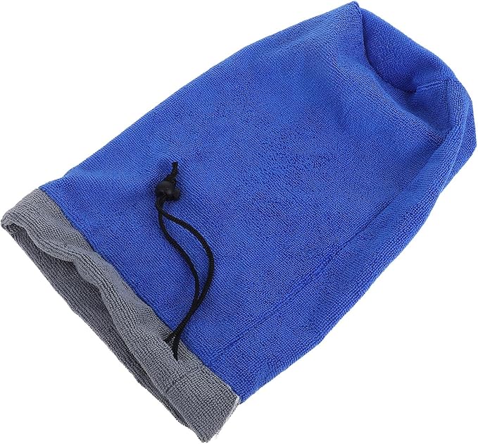 Plush Small Animal Bath Towel with Adjustable Drawstring for Ferrets and Guinea Pigs, High Absorbency and Easy to Maintain Sky-Color Towel, Grooming Accessory for Small Pets