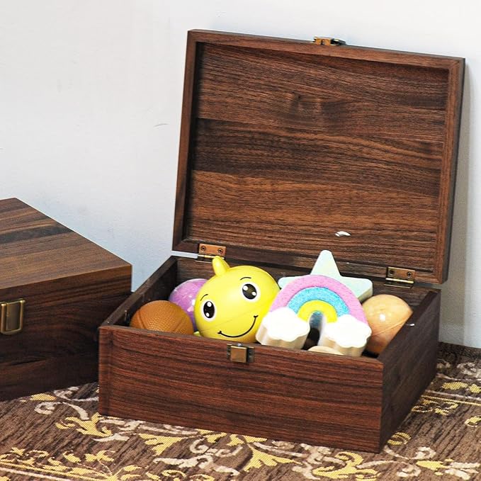 EXISTING Memory Box for Keepsakes, Floral Heart Laser Cut Wood Keepsake Memory Box, Large Wooden Storage Box with Hinged Lid, Keepsake Boxes Gift for Wedding, Valentines Day Anniversary Baby Shower