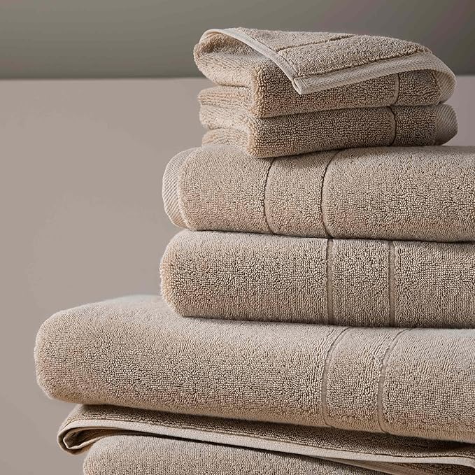Brooklinen Super-Plush Turkish Cotton Bath Sheets Set - 2 Bath Sheets + 2 Hand Towels Cotton, 820 GSM, Highly Absorbent, Machine Washable, Perfect for Home & Bathroom (Driftwood)