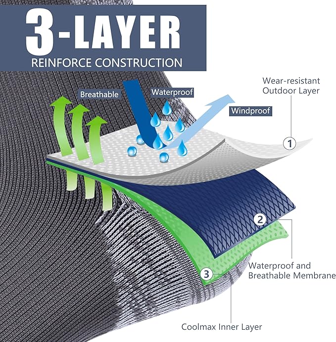 Waterproof Socks Neoprene Unisex Breathable Outdoor Sports Hiking Fishing Wading Crew/Ankle Socks