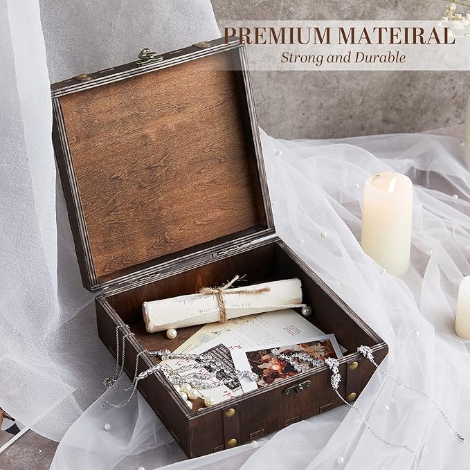 AW BRIDAL Personalized Memory Box for KeepsakesWood Gift Box Engagement Wedding Gifts for Couples Bridal Shower Bride Gifts for Women//DK2201CPP62//