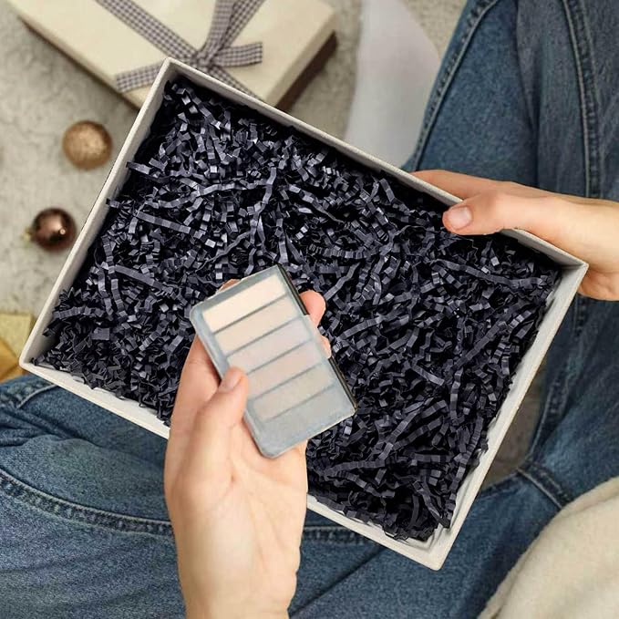 NEWMIAO 1 LB White Crinkle Cut Paper Shred Filler for Gift Baskets Stuffing, Shredded Crinkle Paper for Gift Box Bag Basket Filler Decoration Christmas Wedding Birthday Bridesmaid Gift Wrapping