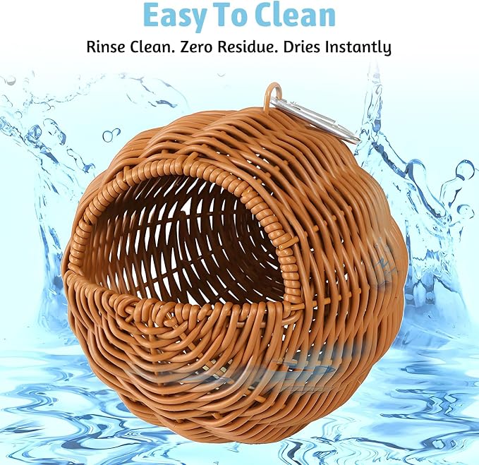 BNOSDM Sugar Glider Nest, Pet Glider Cage Sleep Nesting Squirrels Playing Hideout Hanging Hammock with Warm Cotton Pad Small Animal Cage Accessories for Marmosets Hamsters (G Type Holes)
