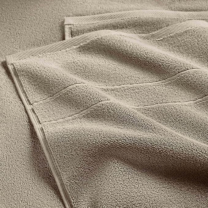 Brooklinen Super-Plush Turkish Cotton Bath Towel Set - 2 Bath Towels + 2 Hand Towels Cotton, 820 GSM, Highly Absorbent, Machine Washable, Perfect for Home & Bathroom (Driftwood)