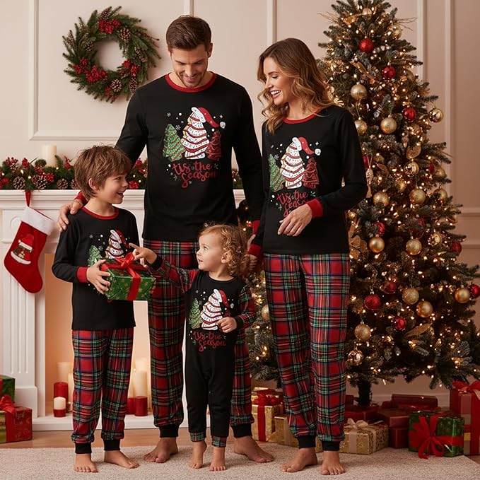 WephuPSho Christmas Family Matching Pajamas, Festive Xmas Jammies Sets for the Whole Family, Holiday Pjs Christmas