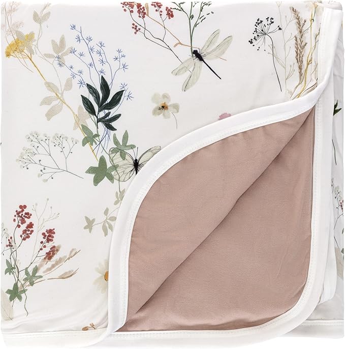 Pobibaby Premium Baby Blanket, Soft Stretchy Quilt for Babies, Toddlers, Kids (Wildflower)