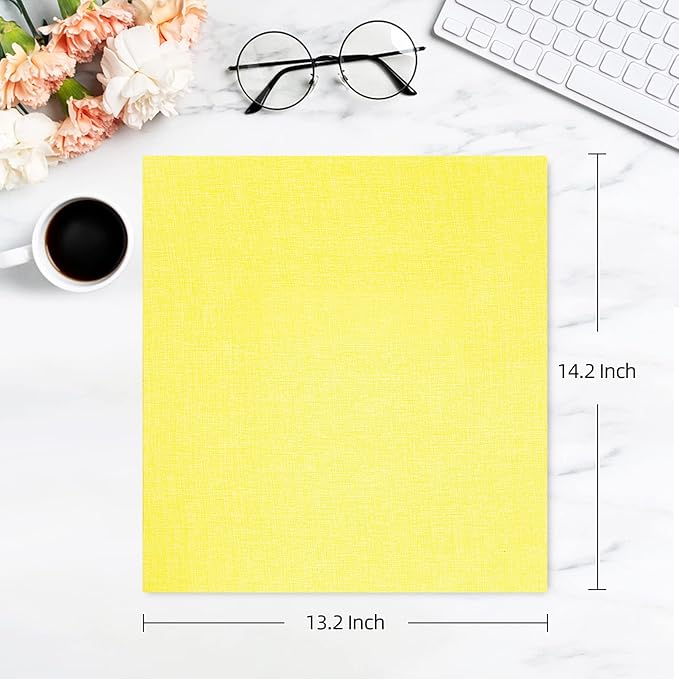 potricher Photo Album for 4x6 1000 Photos Linen Cover Extra Large Capacity Picture Book for Family Wedding Anniversary and Baby (Yellow)