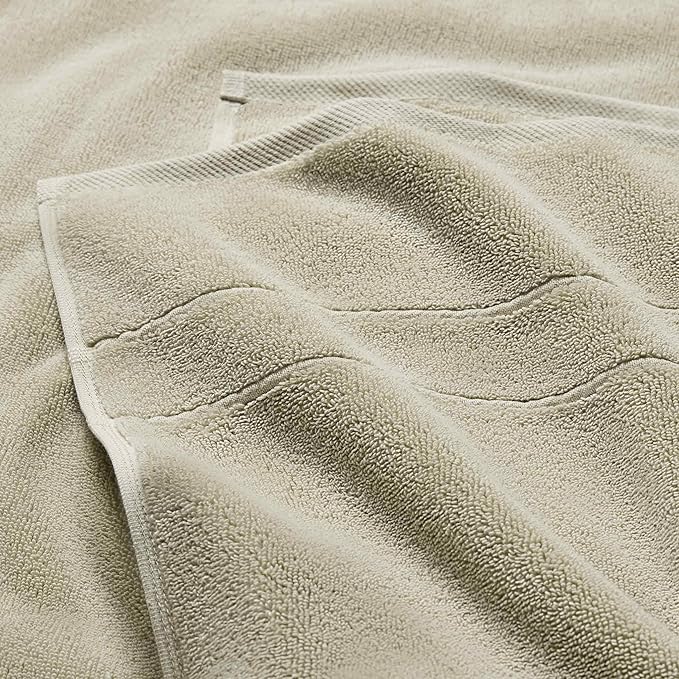 Brooklinen Super-Plush Turkish Cotton Bath Towel Set - Includes 4 Bath Towels Cotton, 820 GSM, Highly Absorbent, Machine Washable, Perfect for Home & Bathroom (Stone Beige)