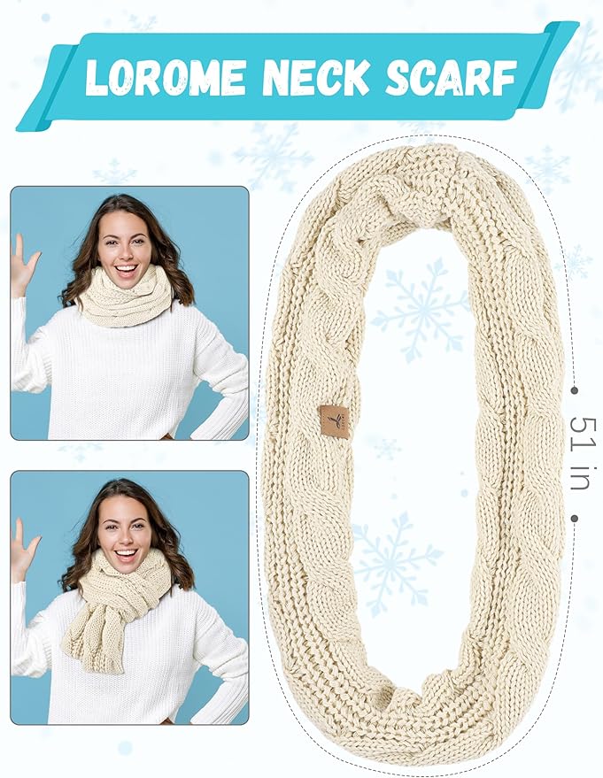 Winter Beanie Hat Scarf Gloves, Warm Fleece Knit Hats Touch Screen Gloves Neck Scarf Set Winter Gifts for Unisex Adult