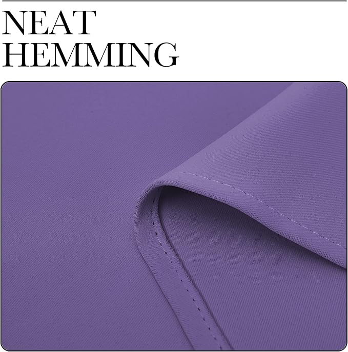 NICETOWN Lilac Purple Blackout Curtains 102" Long, 55" Wide, 2 Pieces for Office, Dining, Guest Room - Sound Reducing, Heat and Cold Block Panels for Modern Decorative