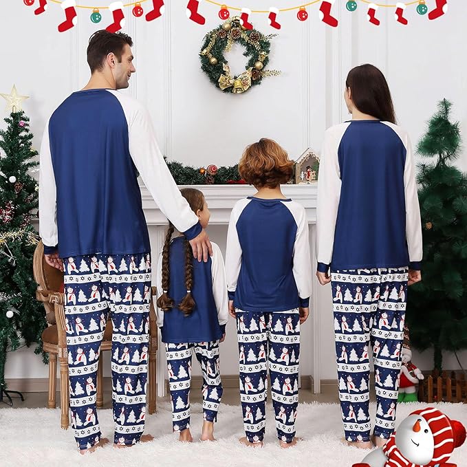 Matching Family Christmas Pajamas Sets, Holiday PJs with Top and Pants, Cute 2 Piece Sleepwear for Couples/Women/Men
