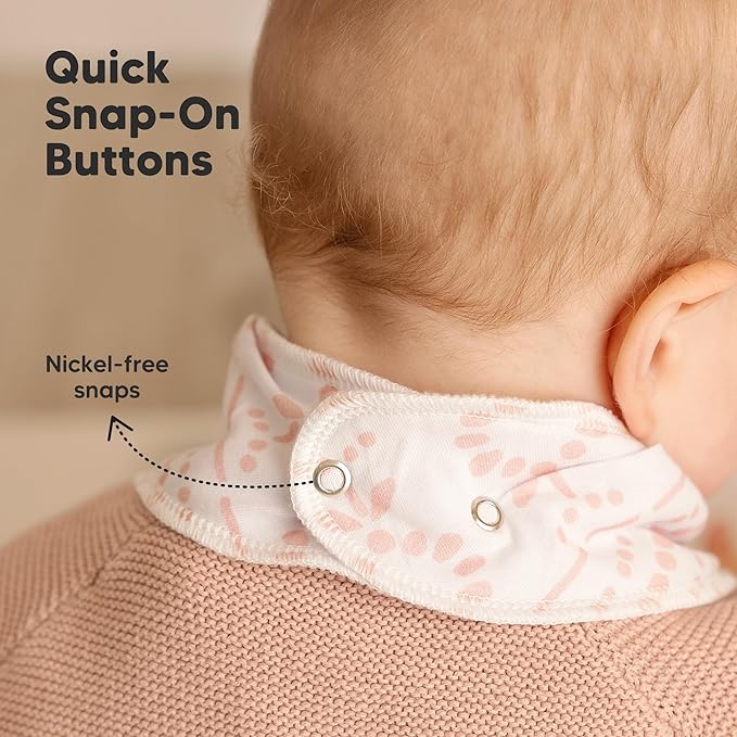 8-Pack Organic Baby Bandana Bibs for Girls - Super Absorbent Triangle Baby Bibs for Drooling and Teething Infant, 100% Cotton Extra Soft for Newborn, Infant 0-36 Months (Prism)
