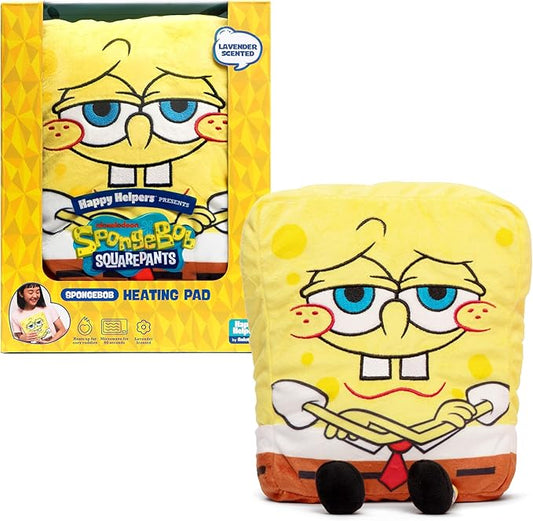 Happy Helpers SpongeBob By Relatable, The Cozy Comfort That's Anything But Boring, Get Relief With This Plush Heating Pad For Period Cramps and Body Pain, Includes 1 Microwavable SpongeBob Heating Pad