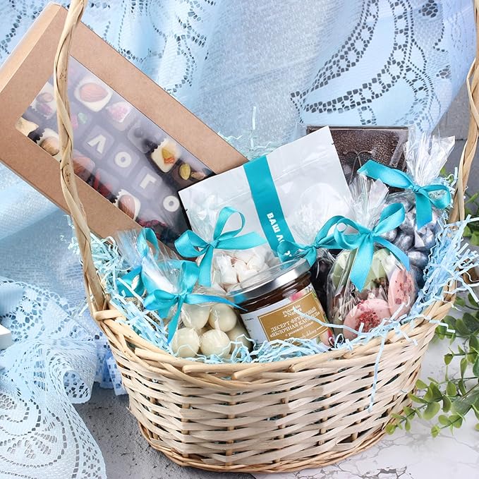 ZEBMOON 1 LB Aqua Cyan Crinkle Cut Paper Shred Filler Great for Gift Wrapping, Basket Filling, Birthday, Wedding, Halloween, Thanksgiving, Christmas Day, New Year Party Decorations Filling Supplies