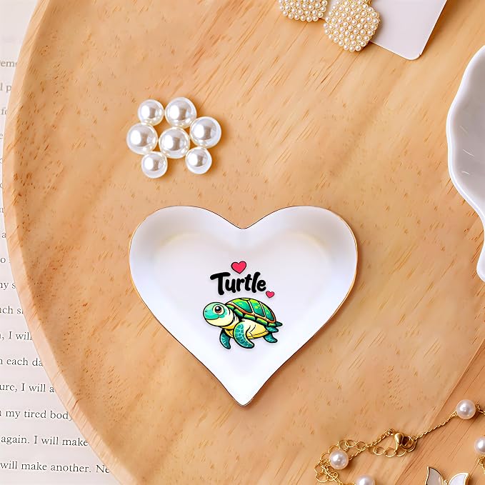 Turtle Ring Holder Dish Tray, Gifts For Women Teens Girls, Turtle Lovers Themed Stuff Accessories Things Decor Merch, Home Room Ring Earrings Necklace Organizer Holder!