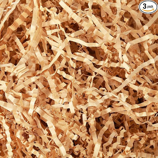 2LB Brown Crinkle Cut Paper Shred Filler Shredded Paper for Gift Box for Graduation Wedding Christmas Birthday Wrapping Boxes Bags