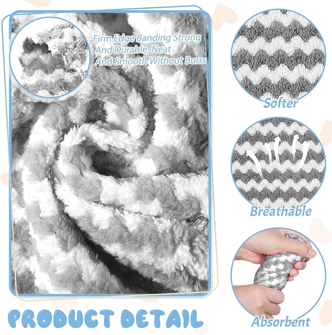 Moukeren 20pcs Guinea Pig Blankets, 14 x 30 Inch, Waffle Style, Light Gray | Washable Reusable Bedding Pads for Small Animals, Soft Absorbent Mats for Guinea Pig, Rabbit, Hamster, Hedgehog & Chinchilla