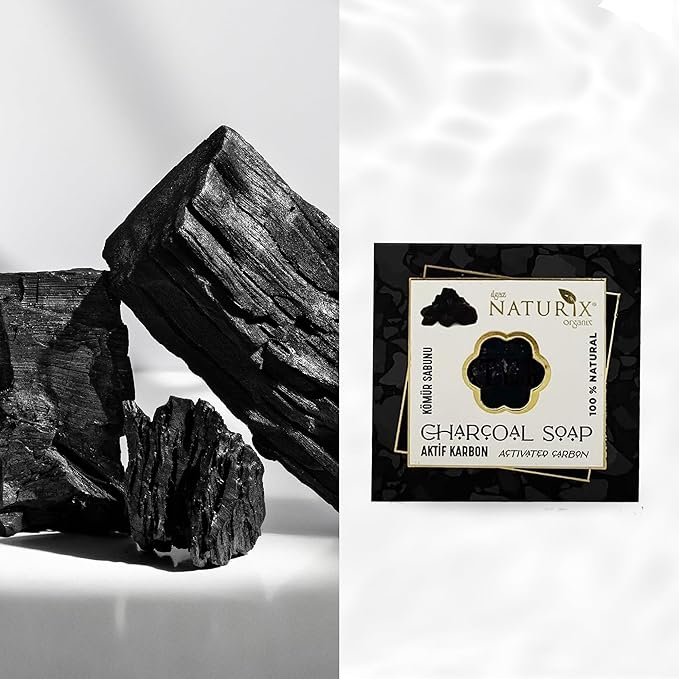 Coal Organic Bar Soap Moisturizing Soap Made from Natural Oil | Hair Hand Face Body Bath Wash | Skin Care Cleanser Shampoo