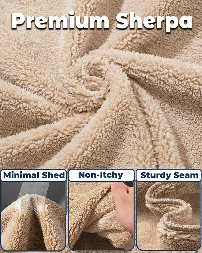 Boladeci Men's Sherpa Lined Hoodie Sweatshirts Heavy Fleece Cotton for Winter Cold Weather