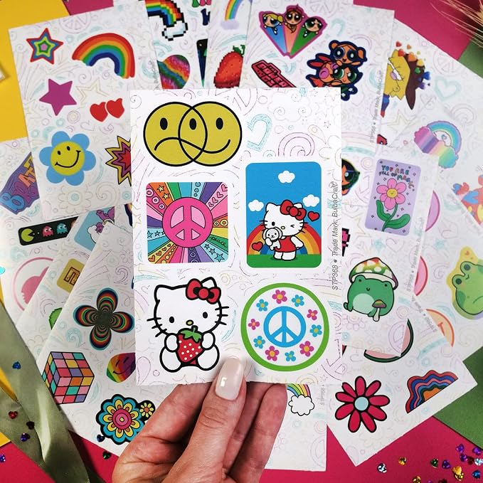 BulbaCraft BulbaCraft 100Pcs Indie Stickers Aesthetic, Kidcore Stickers, 90s & 2000s Laptop Decals, Y2K Decals, Indie Stuff, Gifts for Women & Men