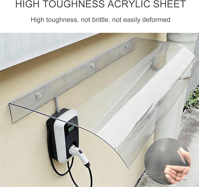 Outdoor Cover for Electrical Equipment, Charging Pile rain Cover Steel Protective Roof,Door Window Canopy Awning Garden Porch Rain Cover Shelter