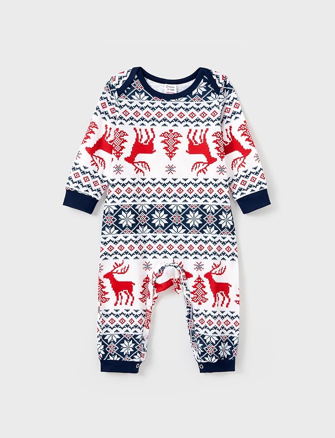 PATPAT Christmas Family Matching Pajama Sets Includes Christmas Socks - Perfect for Family Photos & Holiday Celebrations