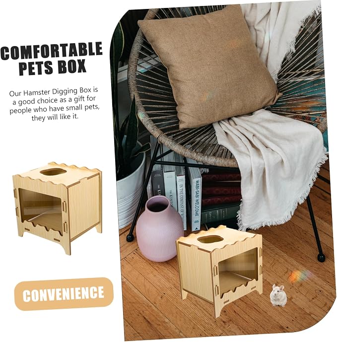 BESPORTBLE Hamster Digging Box Interactive Hiding Toy for Small Pets Durable Design with Multiple for Fun Comfortable Hideout for Hamsters and Gerbils
