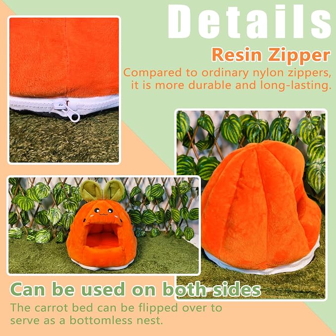 Rat Hammock, Hamster Bed,Sugar Glider House with Warm Fleece,Washable Hamster Hideout,Small Animal Houses & Habitats for Rat,Squirrels, Hedgehog(S)