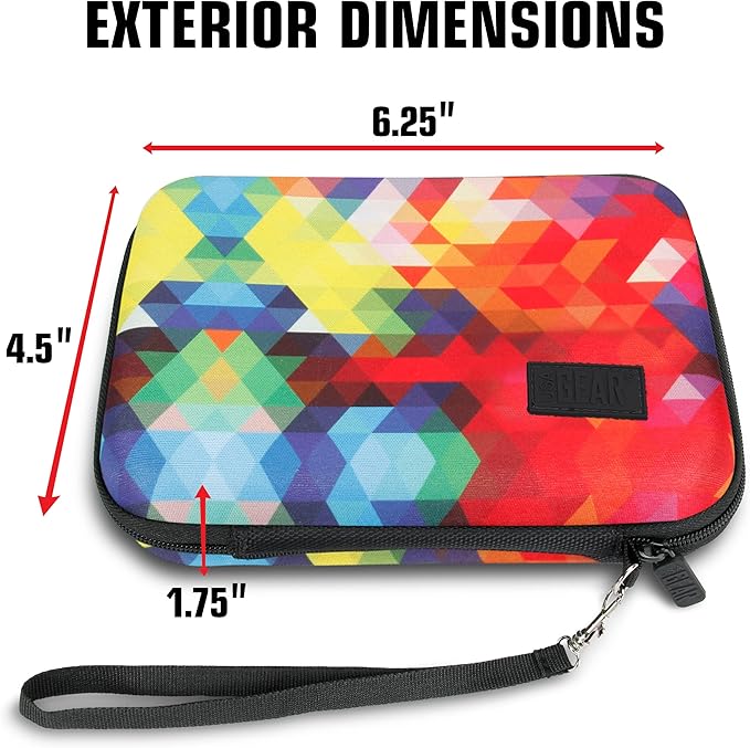 USA Gear Portable WiFi Hotspot for Travel Carrying Case - Internet Booster Case with Wrist Strap Compatible with 4G LTE Wi-Fi Mobile Hotspots from Verizon Orbic, Netgear, Huawei, GlocalMe - Geometric