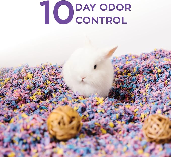 Carefresh Confetti Small Pet Bedding, 99% Dust-Free Natural Paper with Superior 10 Day Odor Control & Absorption for Guinea Pigs, Hamsters, 50L, (Pack May Vary) (L0410) | 2X more absorbent, 99% dust free, odor control, Biodegradable and compostable, Fo...