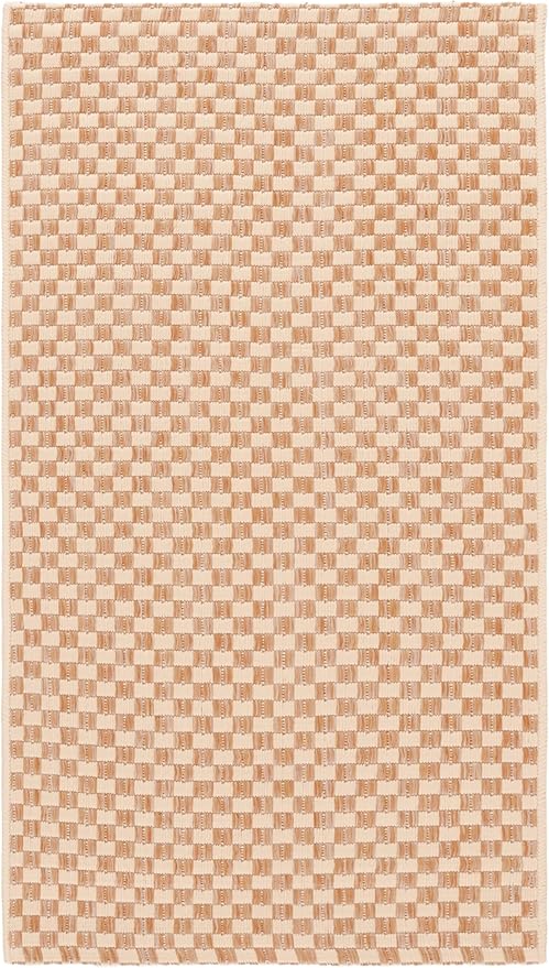 SAFAVIEH Washable Rug Outdoor Courtyard Collection - 2' x 3'7", Natural & Cream, Non-Shedding & Easy Cleaning, Ideal for Patio, Front Door, Entryway, Doormat (CY8653-03021)