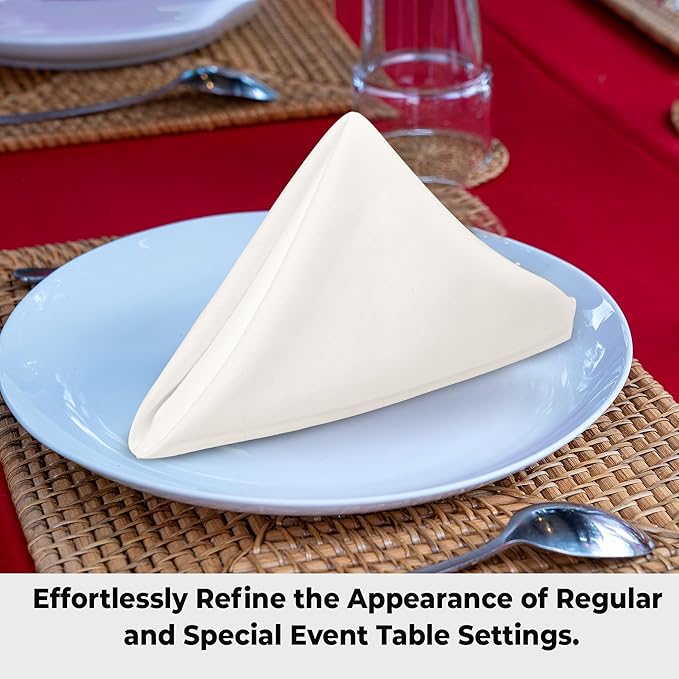Urban Villa Fall Cloth Napkins 100% Cotton Dinner Napkins (Set of 12) 18x18 Inches Absorbent Soft Durable Reusable and Washable Napkins - Ideal for Everyday Use Parties Wedding Thanks Giving