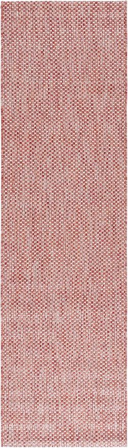 SAFAVIEH Courtyard Collection CY8521 Indoor/ Outdoor splashpoof Easy scrubbing Patio Backyard Mudroom Runner-Rug, 2' 3' x 20' Red/Beige