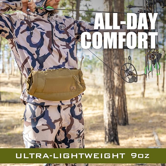 Lone Trail Hunting Hand Warmer Pouch, Hiking, and Camping with 500D Water Repellent Exterior - Hand Muff Hunting Gear 9oz Ultra Light and Adjustable, Sherpa Fleece