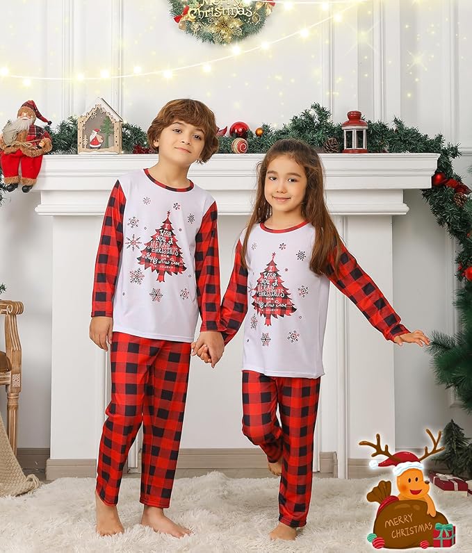 Matching Family Christmas Pajamas Sets, Holiday PJs with Top and Pants, Cute 2 Piece Sleepwear for Couples/Women/Men