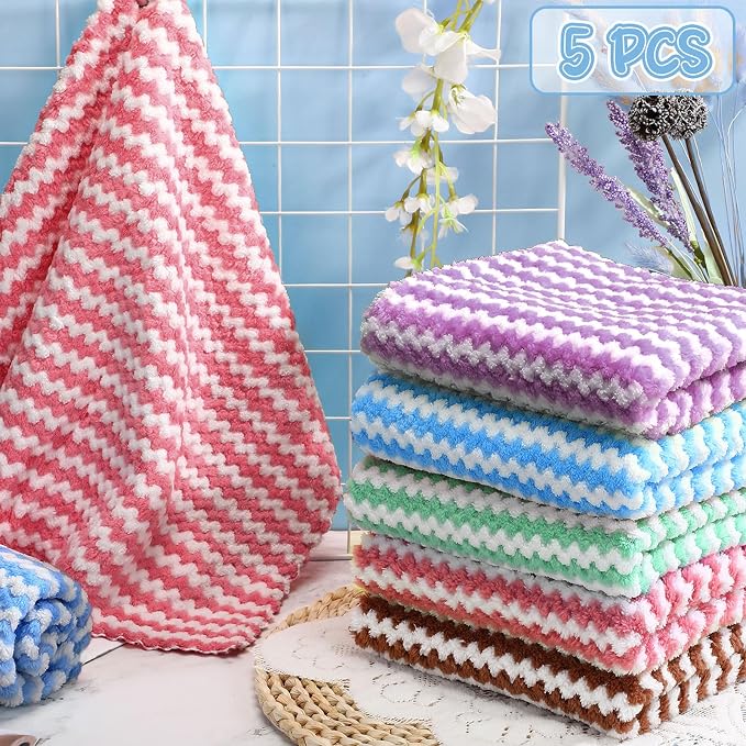 Hahafelt 5 Pcs Waterproof Guinea Pig Fleece Bedding Blankets Absorbent Guinea Pig Cage Liner Washable Small Animal Pee Pad Reusable Pet Blanket Wash Cloth Bedding Mat Pad (Multi Colors,18 x 24 Inch)