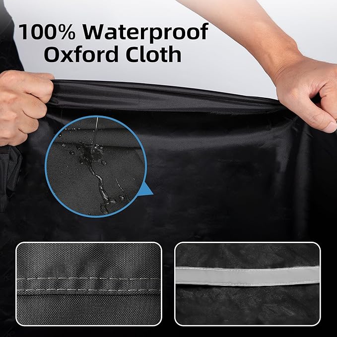 Rosefray Outdoor V-Shaped Sectional Cover-600D Patio Sectional Sofa Cover, Waterproof Furniture Covers for Deck, Lawn，Backyard 90”x90”Black