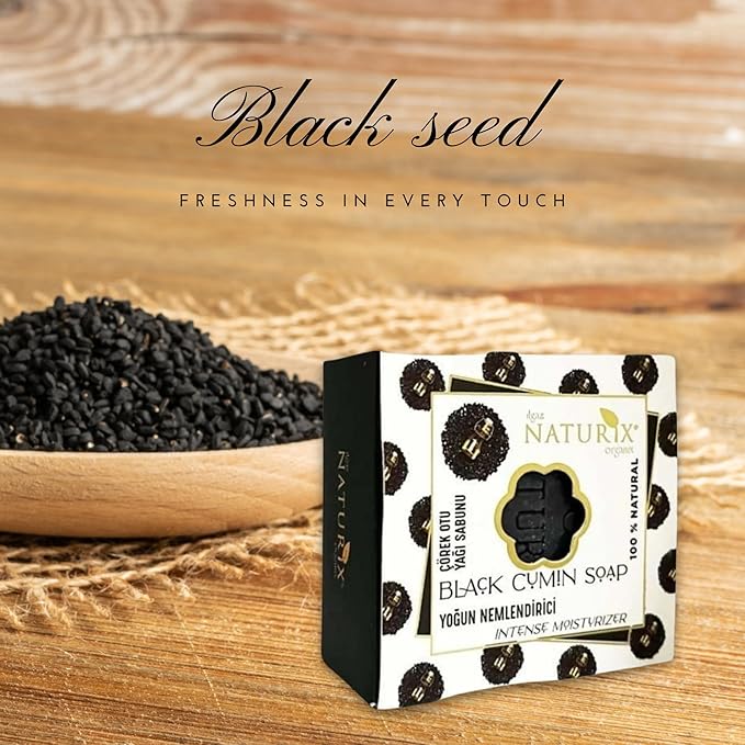 Organic Bar Soap Moisturizing Soap Made from Natural Oil | Hair Hand Face Body Bath Wash | Skin Care Cleanser Shampoo (Black Cumin)