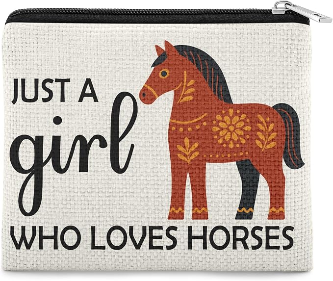Horses Themed Gift Coin Purse for Horse Lover Horse Present for Friend Sister Coworker Her Coin Pouch Animal Lover Present for Coworker Daughter Teen Christmas Birthday Gifts Zipper Change Pouch