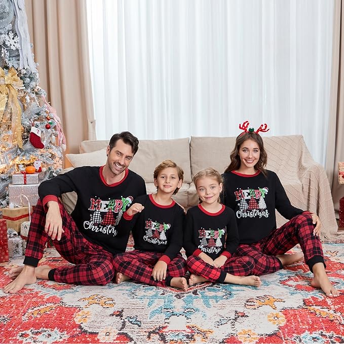 Christmas Pajamas for Family Matching Family Christmas Pajamas Set PJS Holiday Xmas Family Jammies Sleepwear