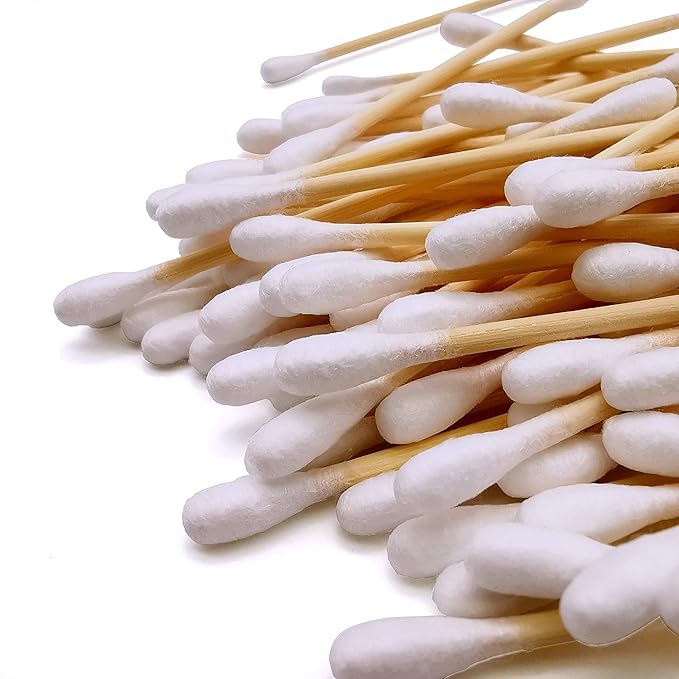 900pcs Bamboo Cotton Swabs, Biodegradable Wooden Cotton Buds